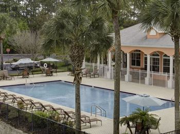Sparkling swimming pool & sundeck